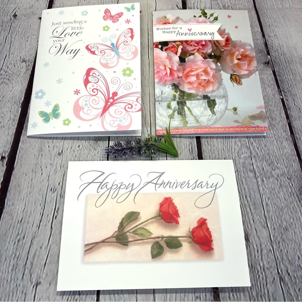 Current Anniversary Cards- Set of 3 New In Pkg. LGC-3